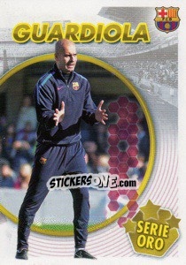 Sticker Guardiola (Serie Oro) (2 of 2) - FC Barcelona 2010-2011 n. 13 - Panini