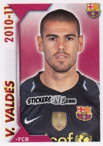 Sticker Victor Valdes - FC Barcelona 2010-2011 n. 14 - Panini