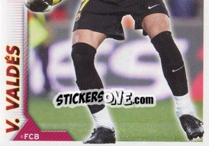 Sticker V.Valdes in action (2 of 2) - FC Barcelona 2010-2011 - Panini