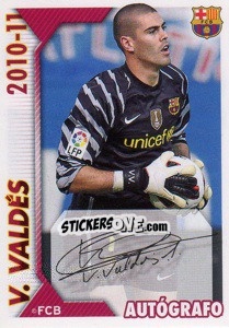 Sticker V.Valdes (autografo) - FC Barcelona 2010-2011 n. 17 - Panini