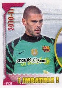 Sticker V.Valdes (Serie Oro) (! Imbatible !) (1 of 2) - FC Barcelona 2010-2011 n. 18 - Panini