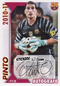 Sticker Pinto (autografo) - FC Barcelona 2010-2011 - Panini