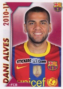 Sticker Dani Alves - FC Barcelona 2010-2011 n. 26 - Panini
