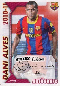 Sticker Dani Alves (autografo) - FC Barcelona 2010-2011 n. 29 - Panini