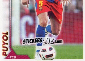 Sticker Puyol in action (2 of 2) - FC Barcelona 2010-2011 n. 34 - Panini