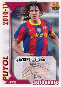 Sticker Puyol (autografo) - FC Barcelona 2010-2011 n. 35 - Panini