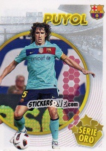 Sticker Puyol (Serie Oro) (2 of 2) - FC Barcelona 2010-2011 n. 37 - Panini