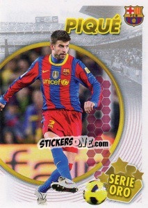 Sticker Pique (Serie Oro) (2 of 2) - FC Barcelona 2010-2011 n. 43 - Panini