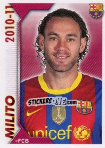 Sticker Gabriel Milito - FC Barcelona 2010-2011 n. 44 - Panini