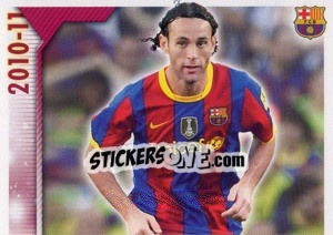 Sticker Milito in action (1 of 2) - FC Barcelona 2010-2011 n. 45 - Panini