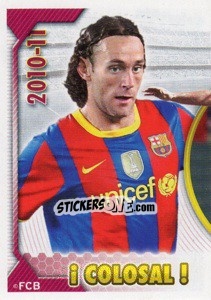 Cromo Milito (Serie Oro) (! Colosal !) (1 of 2) - FC Barcelona 2010-2011 n. 48 - Panini