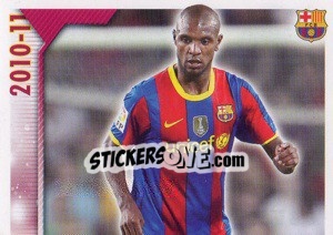 Cromo Abidal in action (1 of 2) - FC Barcelona 2010-2011 - Panini