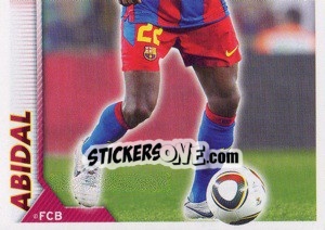 Sticker Abidal in action (2 of 2) - FC Barcelona 2010-2011 n. 52 - Panini