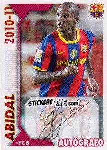 Cromo Abidal (autografo) - FC Barcelona 2010-2011 - Panini