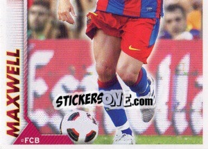 Sticker Maxwell in action (2 of 2) - FC Barcelona 2010-2011 n. 58 - Panini