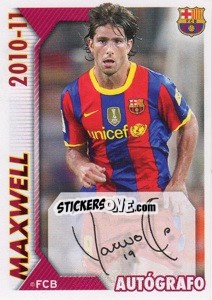 Sticker Maxwell (autografo) - FC Barcelona 2010-2011 n. 59 - Panini
