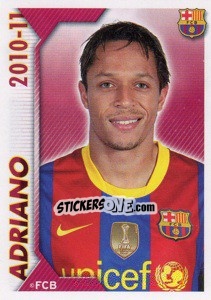 Sticker Adriano Correia - FC Barcelona 2010-2011 n. 62 - Panini