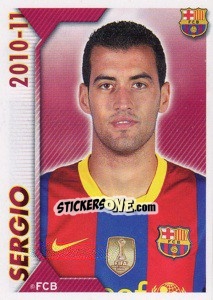 Sticker Sergio Busquets - FC Barcelona 2010-2011 n. 68 - Panini