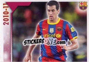 Sticker Sergio Busquets in action (1 of 2) - FC Barcelona 2010-2011 n. 69 - Panini
