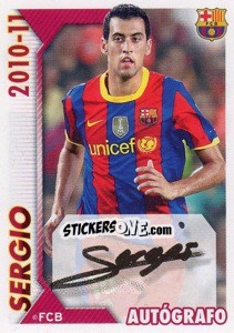 Sticker Sergio Busquets (autografo) - FC Barcelona 2010-2011 n. 71 - Panini