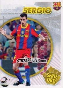 Sticker Sergio Busquets (Serie Oro) (2 of 2) - FC Barcelona 2010-2011 n. 73 - Panini