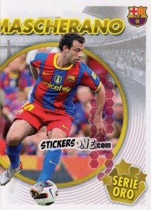 Figurina Mascherano (Serie Oro) (2 of 2) - FC Barcelona 2010-2011 - Panini