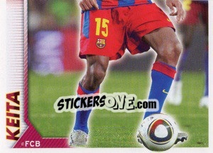 Figurina Keita in action (2 of 2) - FC Barcelona 2010-2011 - Panini