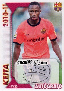 Cromo Keita (autografo) - FC Barcelona 2010-2011 n. 83 - Panini