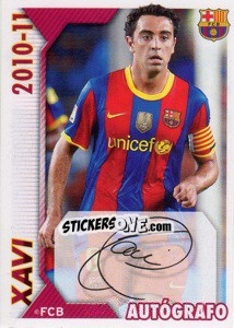 Sticker Xavi (autografo) - FC Barcelona 2010-2011 - Panini