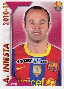Sticker A.Iniesta - FC Barcelona 2010-2011 n. 92 - Panini