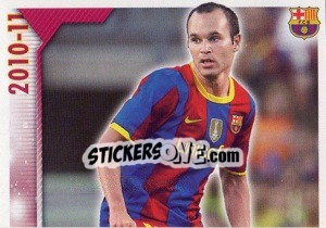 Sticker A.Iniesta in action (1 of 2) - FC Barcelona 2010-2011 n. 93 - Panini