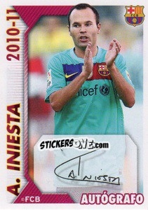 Sticker A.Iniesta (autografo) - FC Barcelona 2010-2011 - Panini