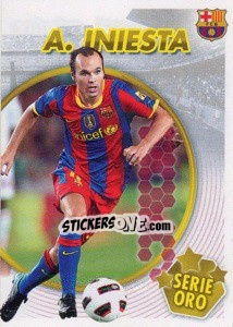 Sticker A.Iniesta (Serie Oro) (2 of 2) - FC Barcelona 2010-2011 n. 97 - Panini