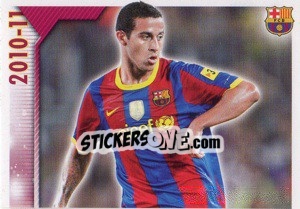 Sticker Thiago in action (1 of 2) - FC Barcelona 2010-2011 n. 105 - Panini