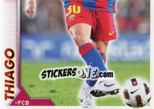 Sticker Thiago in action (2 of 2) - FC Barcelona 2010-2011 n. 106 - Panini