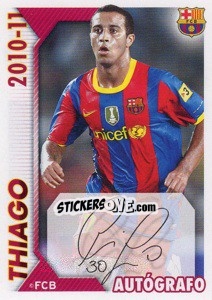 Sticker Thiago (autografo) - FC Barcelona 2010-2011 n. 107 - Panini