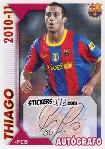 Sticker Thiago (autografo) - FC Barcelona 2010-2011 - Panini