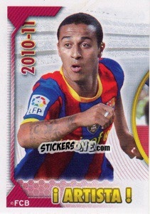 Sticker Thiago (Serie Oro) (! Artista !) (1 of 2) - FC Barcelona 2010-2011 n. 108 - Panini