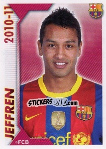 Sticker Jeffren - FC Barcelona 2010-2011 n. 110 - Panini