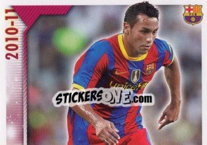 Cromo Jeffren in action (1 of 2) - FC Barcelona 2010-2011 - Panini