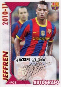 Sticker Jeffren (autografo) - FC Barcelona 2010-2011 n. 113 - Panini