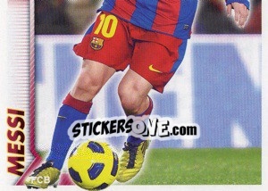 Sticker Messi in action (2 of 2) - FC Barcelona 2010-2011 n. 118 - Panini