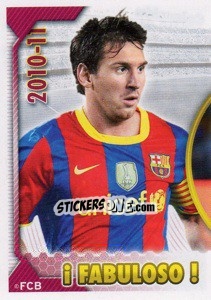 Sticker Messi (Serie Oro) (! Fabuloso !) (1 of 2) - FC Barcelona 2010-2011 n. 120 - Panini