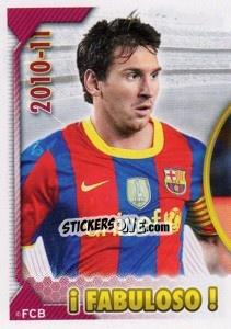 Figurina Messi (Serie Oro) (! Fabuloso !) (1 of 2) - FC Barcelona 2010-2011 - Panini