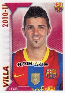 Sticker David Villa - FC Barcelona 2010-2011 n. 122 - Panini