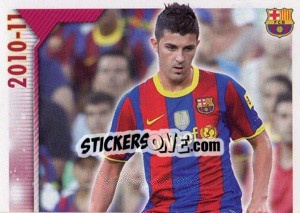 Sticker David Villa in action (1 of 2) - FC Barcelona 2010-2011 n. 123 - Panini