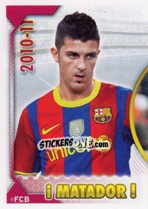 Sticker David Villa (Serie Oro) (! Matador !) (1 of 2) - FC Barcelona 2010-2011 n. 126 - Panini