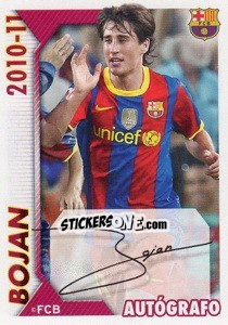 Figurina Bojan (autografo) - FC Barcelona 2010-2011 - Panini