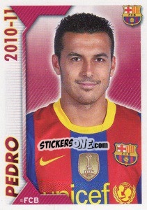 Sticker Pedro Rodríguez - FC Barcelona 2010-2011 - Panini