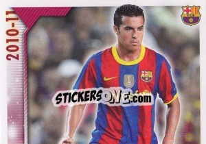 Sticker Pedro in action (1 of 2) - FC Barcelona 2010-2011 - Panini